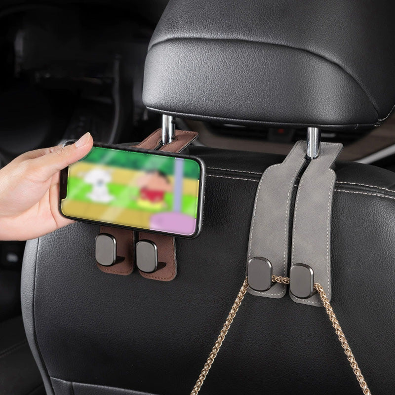 🚗🔩 Support de téléphone pour voiture à double crochet — Capacité de 5 kg, pour une conduite sans encombrement