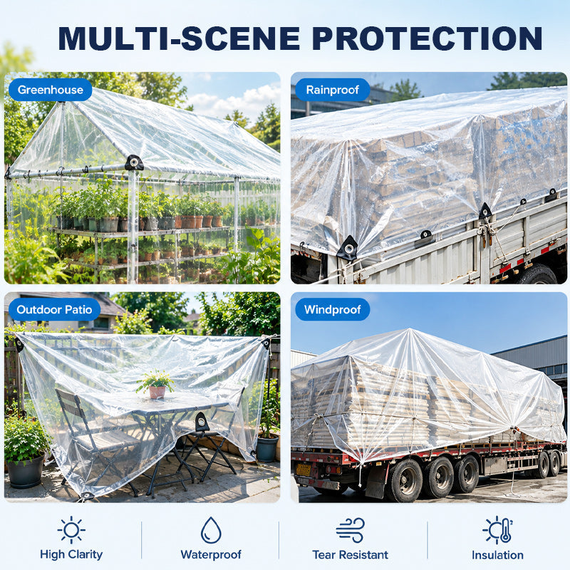 🌧️☀️ Bâche imperméable transparente — Des espaces extérieurs lumineux et protégés