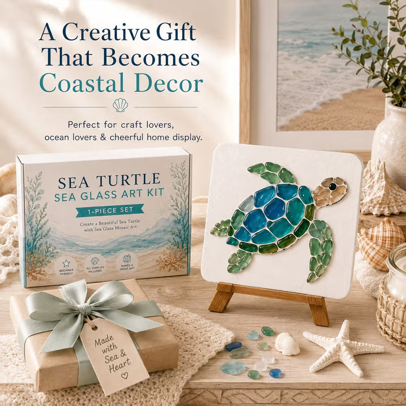 🌊✨ Kit de bricolage artistique sur le thème de l'océan – Créez un superbe chef-d'œuvre en mosaïque