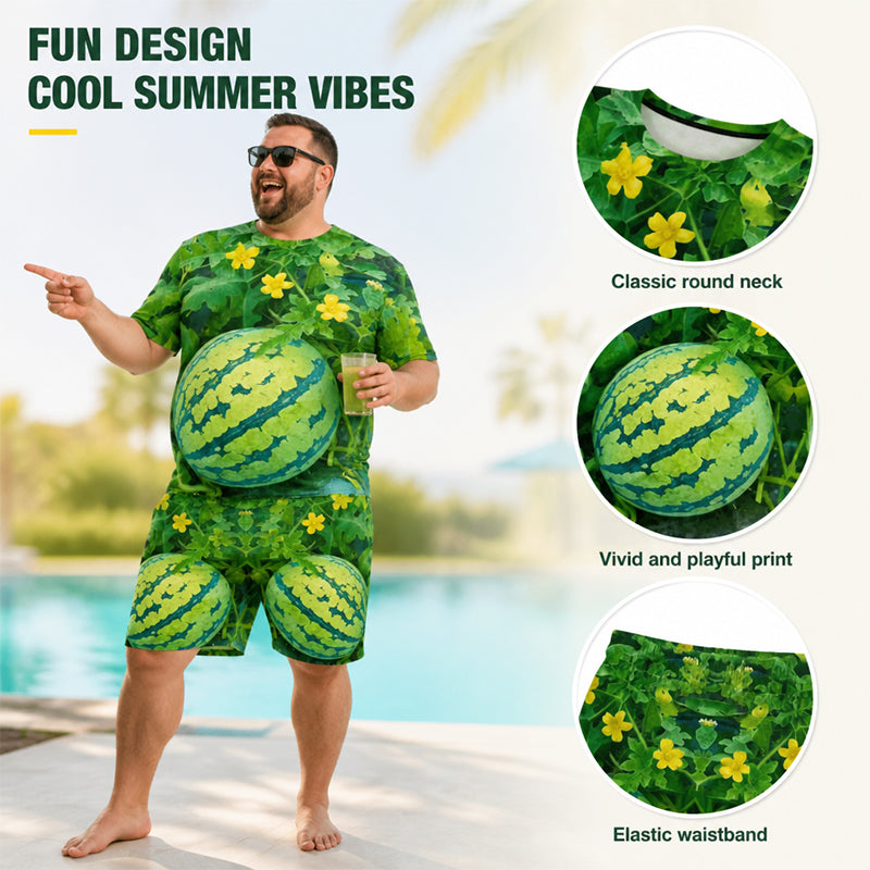 🍉🌿 Audacieux, juteux et plein de personnalité — Ensemble de t-shirts à imprimé pastèque