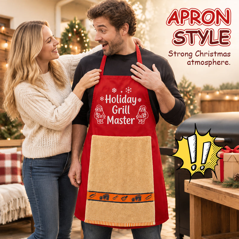 🎄🍖 Tablier de barbecue de Noël rigolo