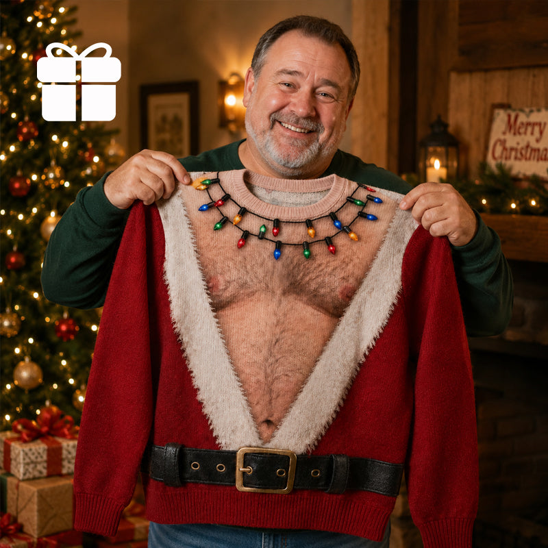 🎅😂 Le t-shirt de Noël dont tout le monde se souviendra — T-shirt à manches longues « Père Noël » humoristique