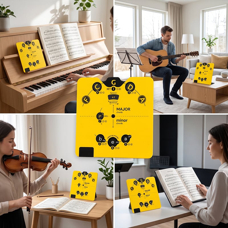 🎵 Kit de roues de décodage du cycle des quintes pour la théorie musicale : un outil visuel pour les accords et la composition ! ✨