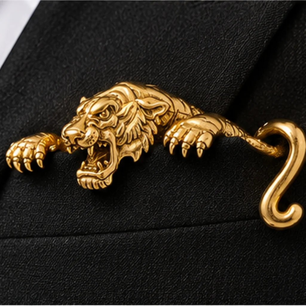 🐊✨ Pochette en métal représentant un animal sculpté