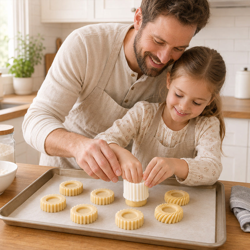 🔄🥐 Moule à pâtisserie 2-en-1 double face — Deux formes décoratives, un seul ustensile de pâtisserie compact