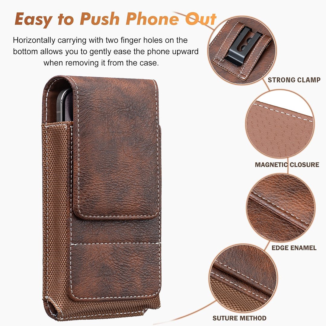 🛡️Étui de téléphone robuste à fixer à la ceinture, avec fermeture magnétique silencieuse ! 📱