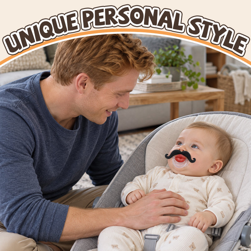 😂Sucette « Moustache » pour bébé — 4 modèles rigolos, avec un pendentif parfait pour les photos