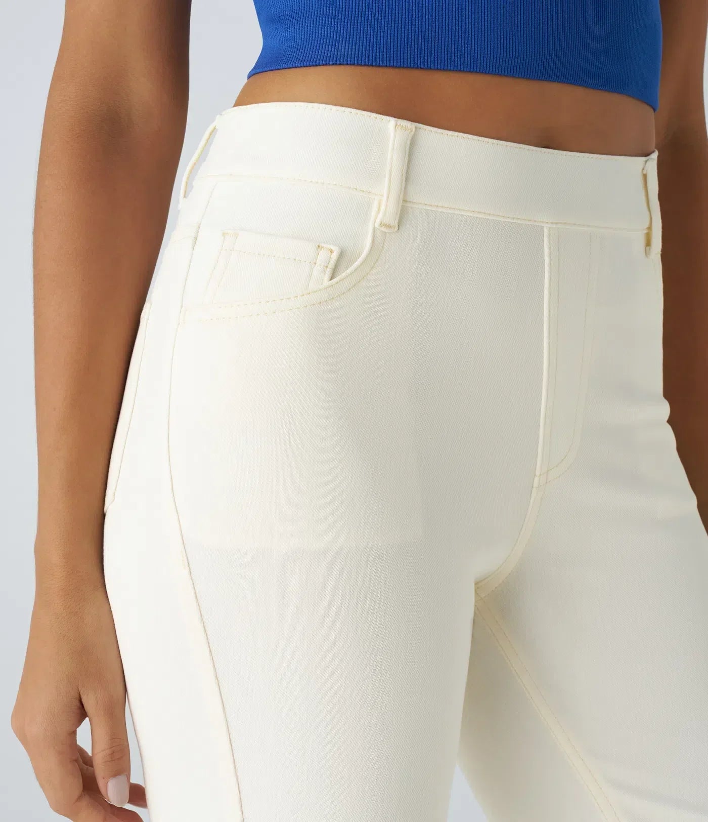 Pantalon taille haute élastique et confortable