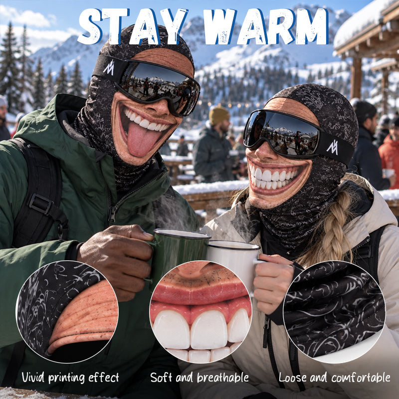 😂🎣 Masque hilarant et très réaliste — Un masque intégral et rigolo, idéal pour le ski, la pêche et la pêche en haute mer