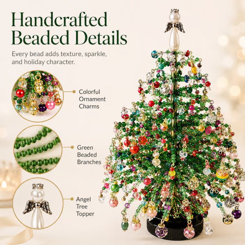 🎄✨ Kit de bricolage pour sapin de Noël en perles – 🎅 Créez votre propre décoration de Noël étincelante
