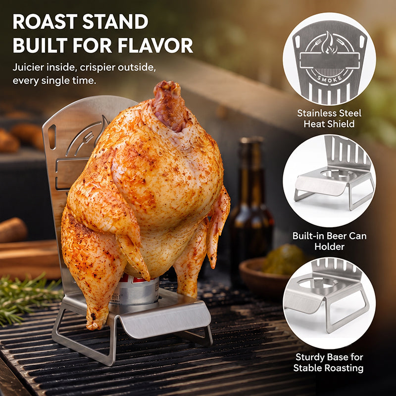 🍗 Support pour poulet à la canette de bière : support vertical pour barbecue et four ! 🍻