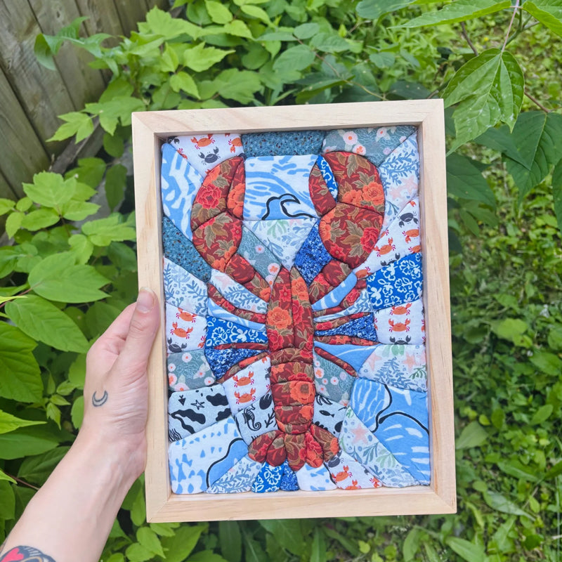 🖼️Une œuvre d'art rustique en patchwork, cousue à la main et encadrée ! 🌿