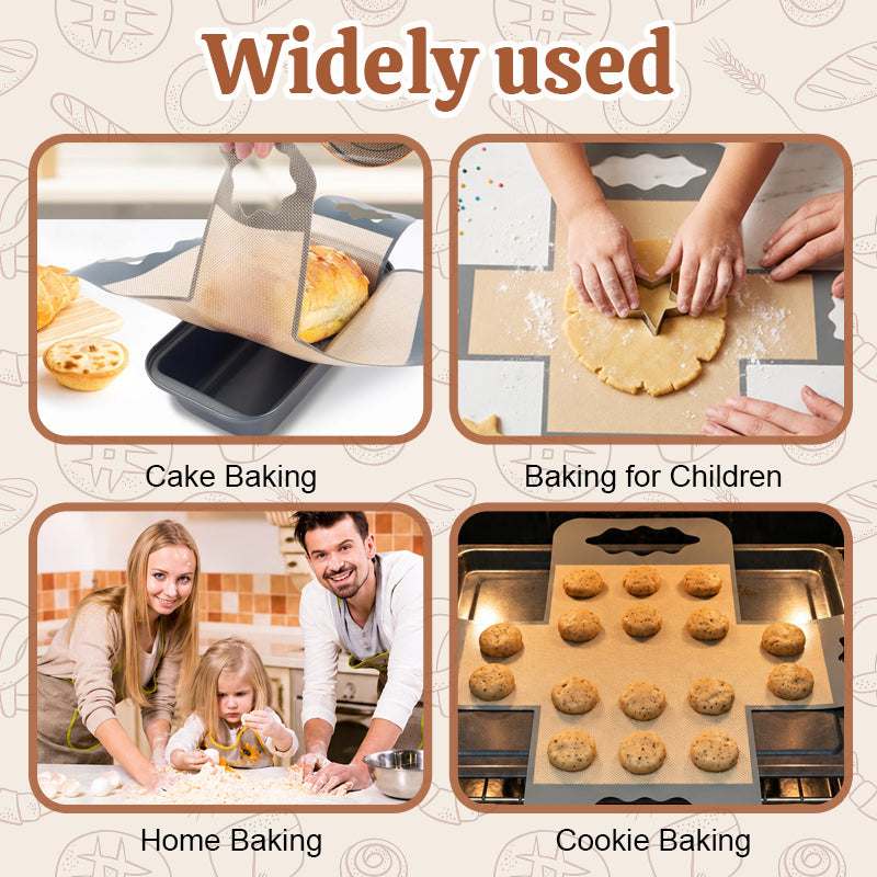 🥖♻️ Tapis de cuisson réutilisable — Feuille en silicone antiadhésive, résistante à la chaleur et facile à nettoyer🍞