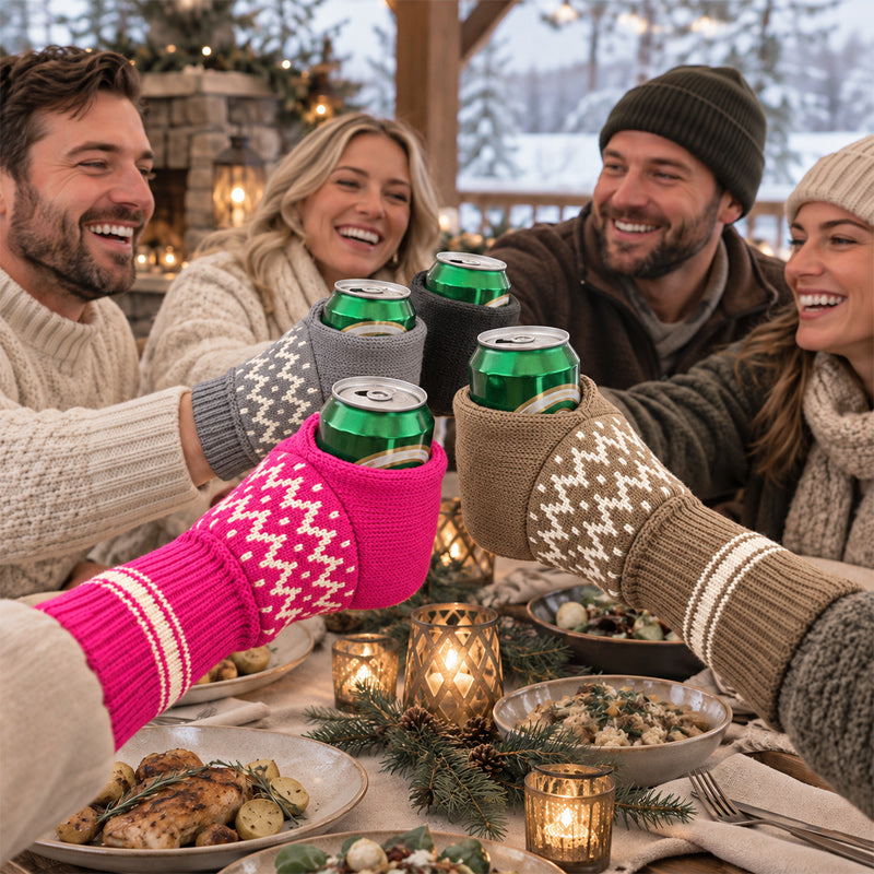 🧤🍺 Gant à bière d'hiver — Porte-verre avec poche chauffante