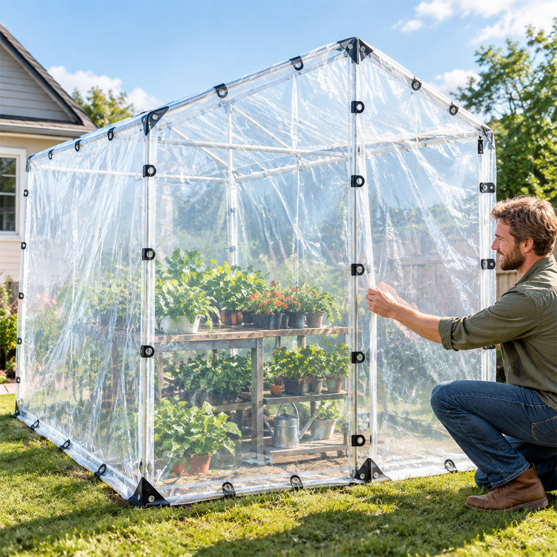 🌧️☀️ Bâche imperméable transparente — Des espaces extérieurs lumineux et protégés