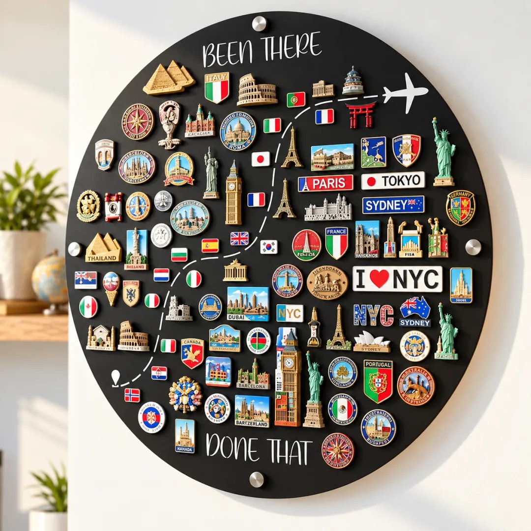 🌍✈️ Vos aventures méritent un mur rien que pour elles — Tableau d'affichage magnétique « Voyages »