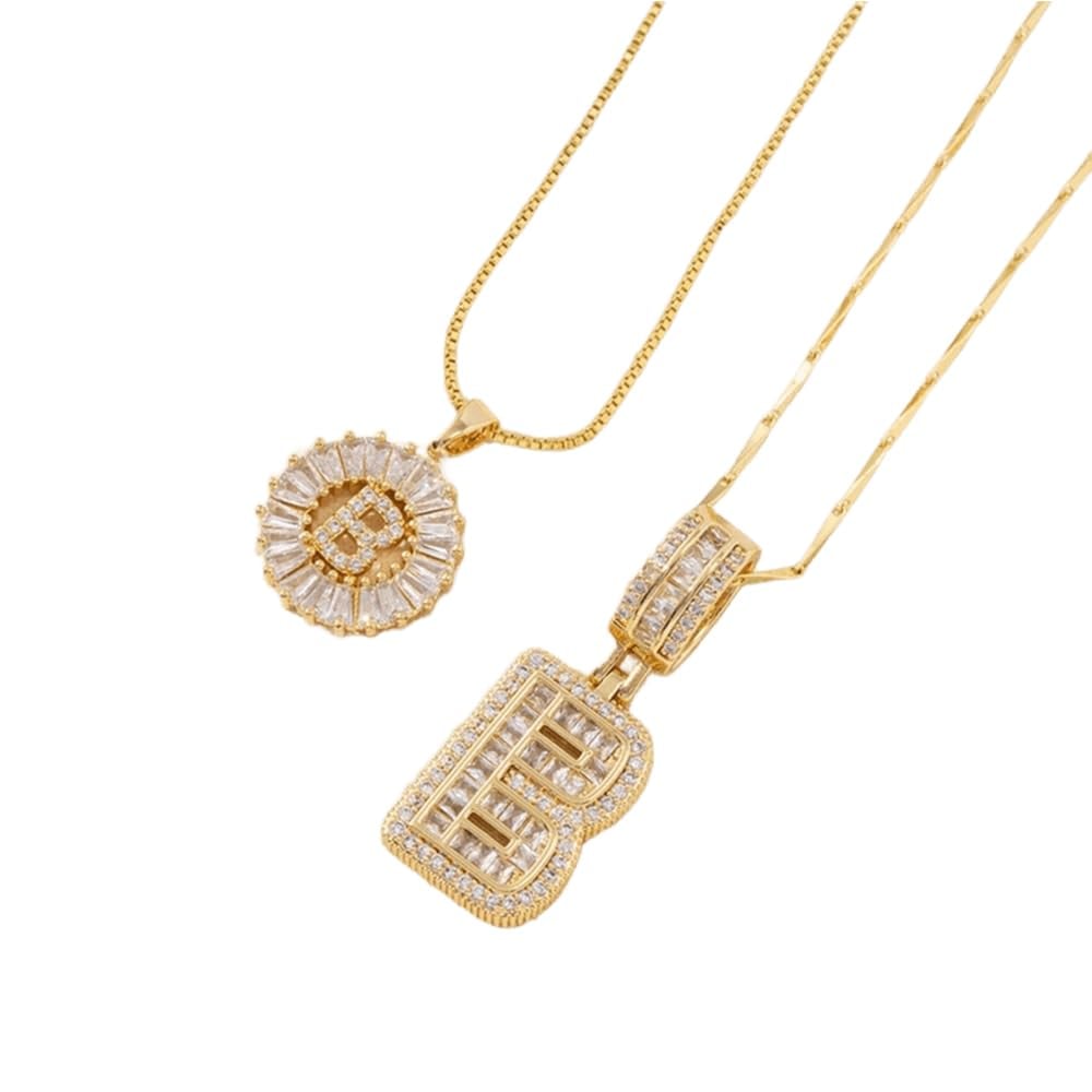 🎁Winter-Sonderangebot: 50 % Rabatt💖 Zweiteiliges Buchstaben-Anhänger-Set