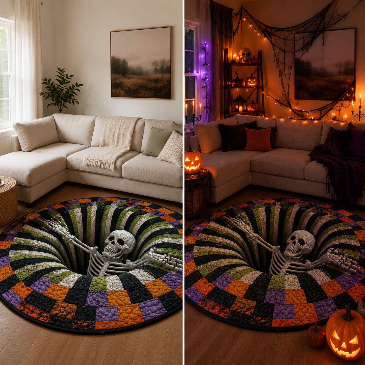 🔥 50 % DE RÉDUCTION AUJOURD'HUI 🎃 Épatez vos invités avec une illusion d'ossature en 3D ! 💀
