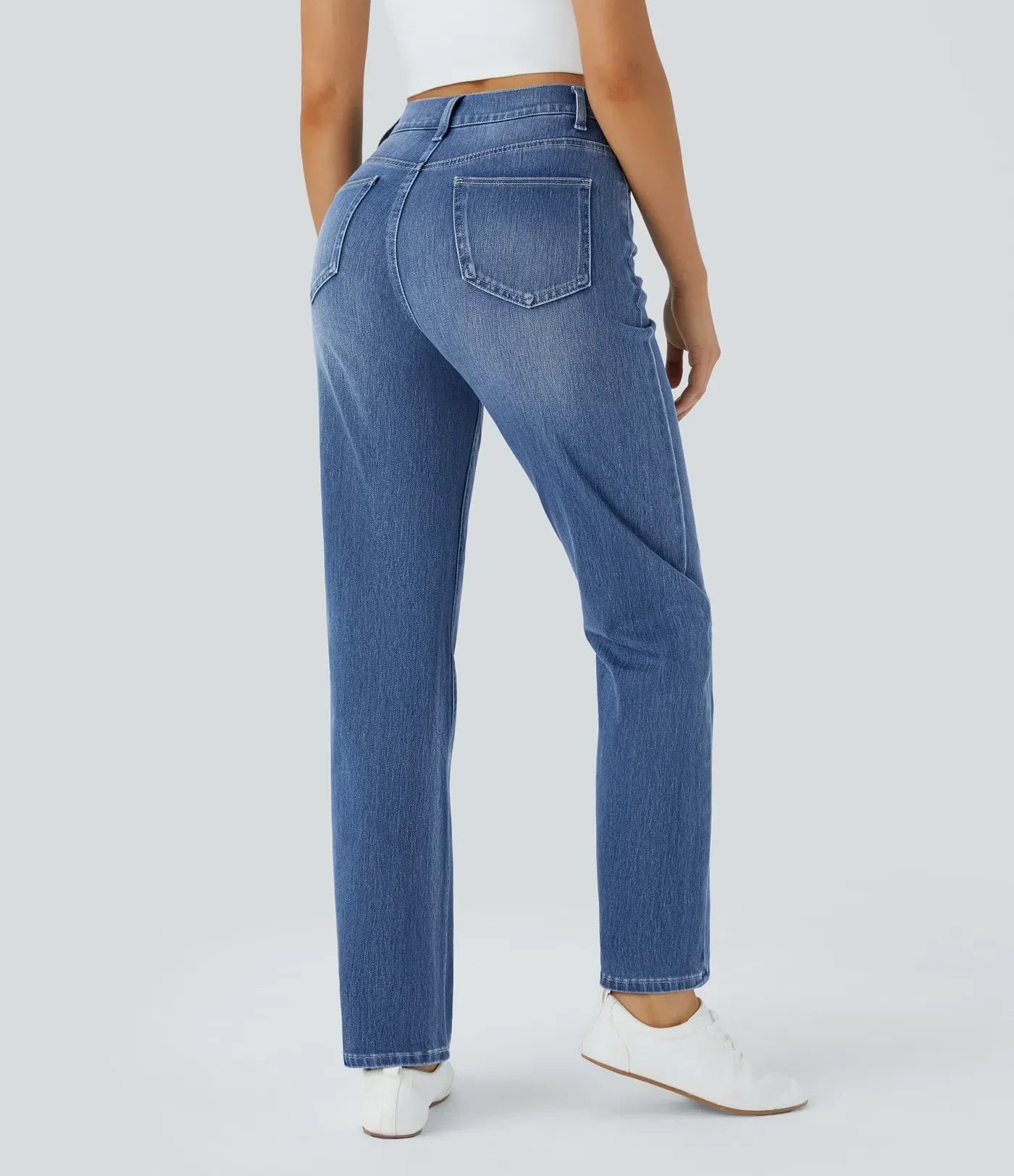Pantalon taille haute élastique et confortable