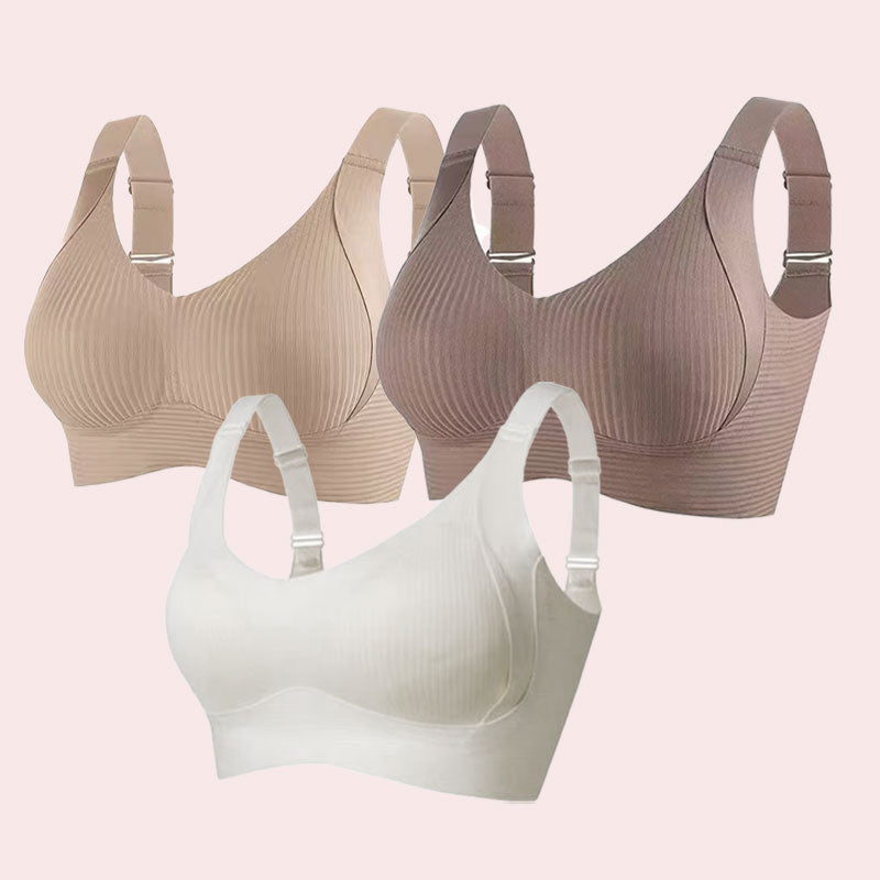🎁✨Ensemble 3 pièces récemment amélioré🔥 Soutien-gorge push-up sans armatures ultra-soutenant👍 Dites adieu aux seins tombants