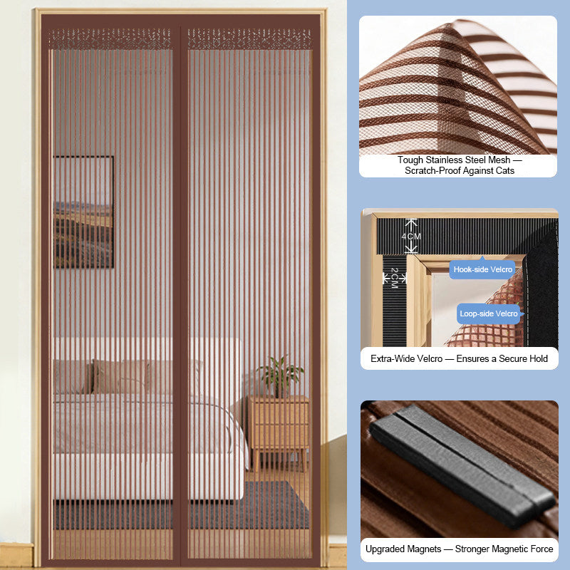 🦟 Éloignez les nuisibles : s'installe en 2 minutes ! Le rideau de porte en filet magnétique ! 🚪 Entrez sans crainte : il se ferme tout seul ! ✨