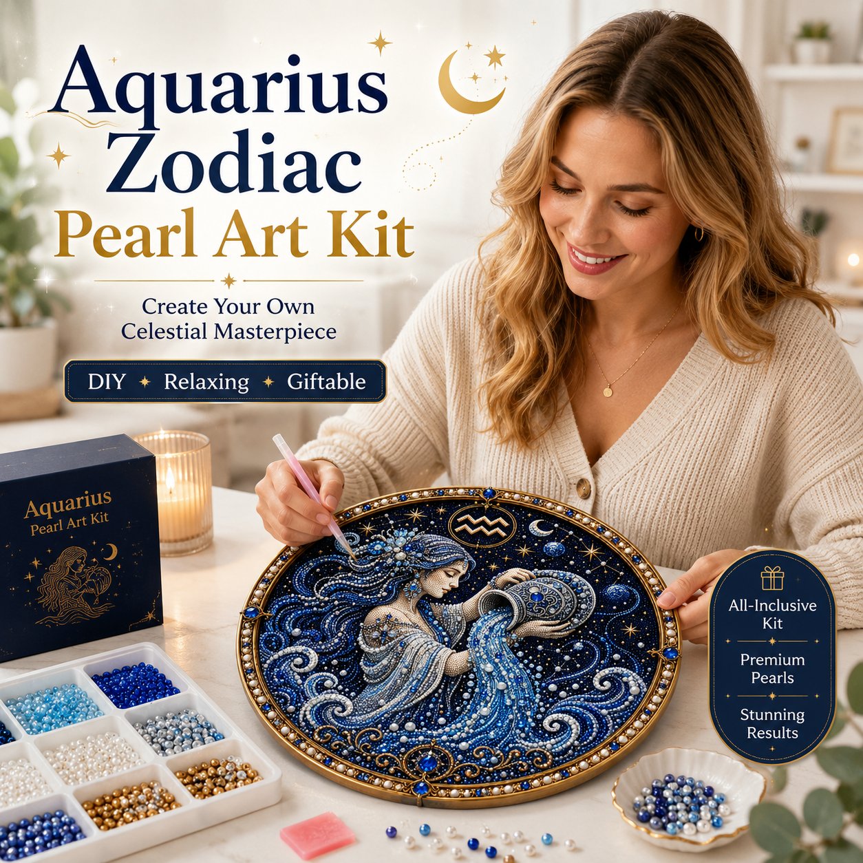 ♈✨Kit artistique personnalisé « Les 12 signes du zodiaque en perles » – Détendez-vous et laissez libre cours à votre créativité ! 🌌