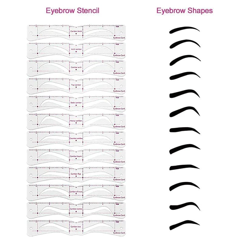 ✨💕 12 formes, un sourcil parfait — Kit de pochoirs à sourcils
