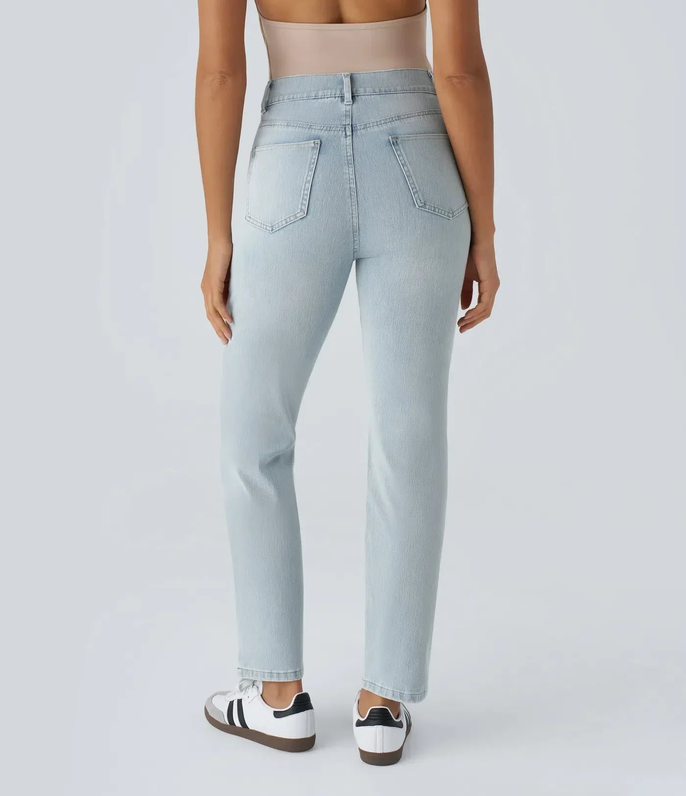Pantalon taille haute élastique et confortable