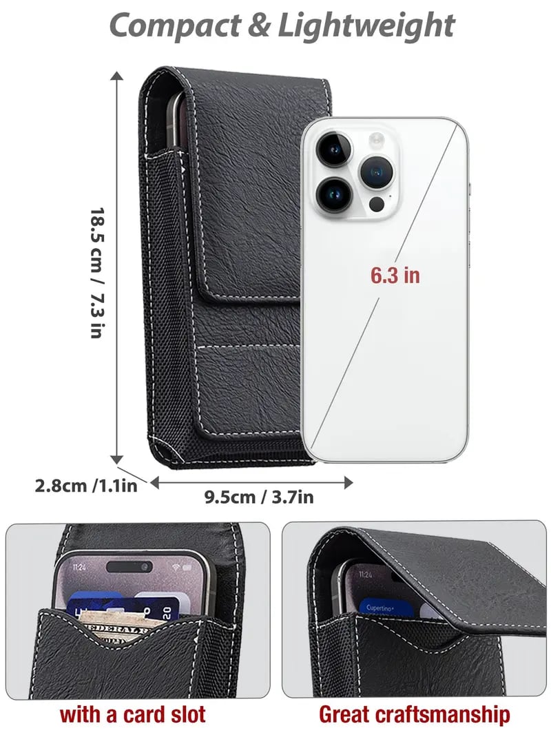 🛡️Étui de téléphone robuste à fixer à la ceinture, avec fermeture magnétique silencieuse ! 📱