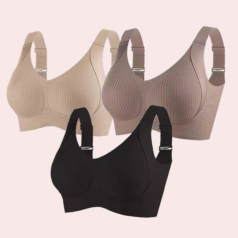 🎁✨Ensemble 3 pièces récemment amélioré🔥 Soutien-gorge push-up sans armatures ultra-soutenant👍 Dites adieu aux seins tombants
