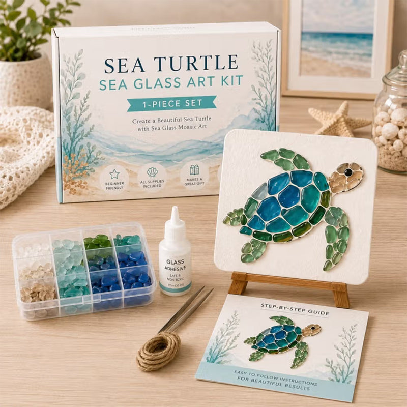 🌊✨ Kit de bricolage artistique sur le thème de l'océan – Créez un superbe chef-d'œuvre en mosaïque