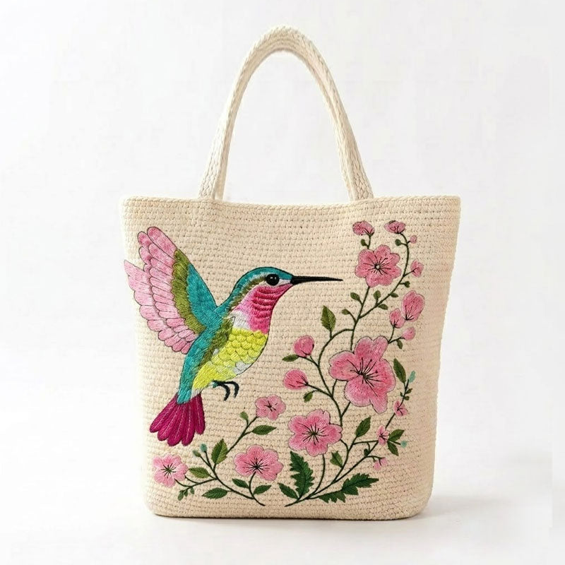 🌼 Sac fourre-tout « Abeille » au crochet fait main : broderie florale haut de gamme et sac à bandoulière bohème chic ! 🐝