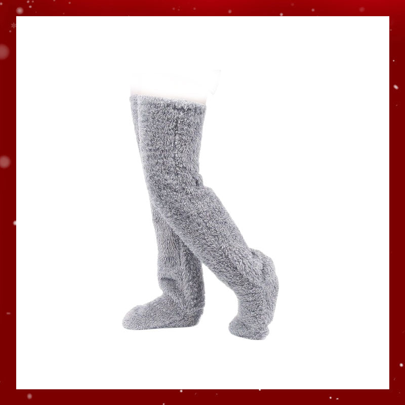 Chaussettes hautes en duvet d'oie pour Noël