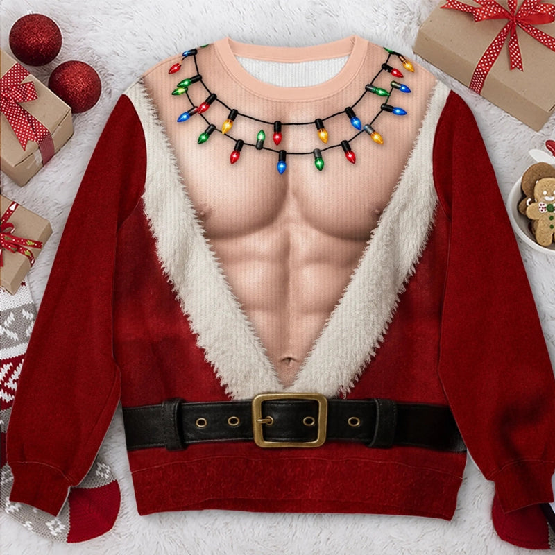 🎅😂 Le t-shirt de Noël dont tout le monde se souviendra — T-shirt à manches longues « Père Noël » humoristique