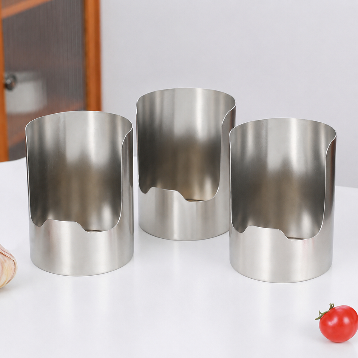 🍳 Kitchen Tidy Dock — Range-couvercles et ustensiles en acier inoxydable