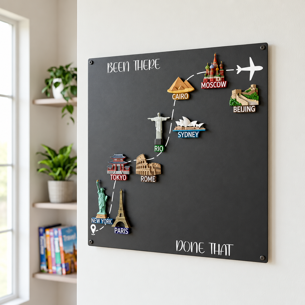 🌍✈️ Vos aventures méritent un mur rien que pour elles — Tableau d'affichage magnétique « Voyages »