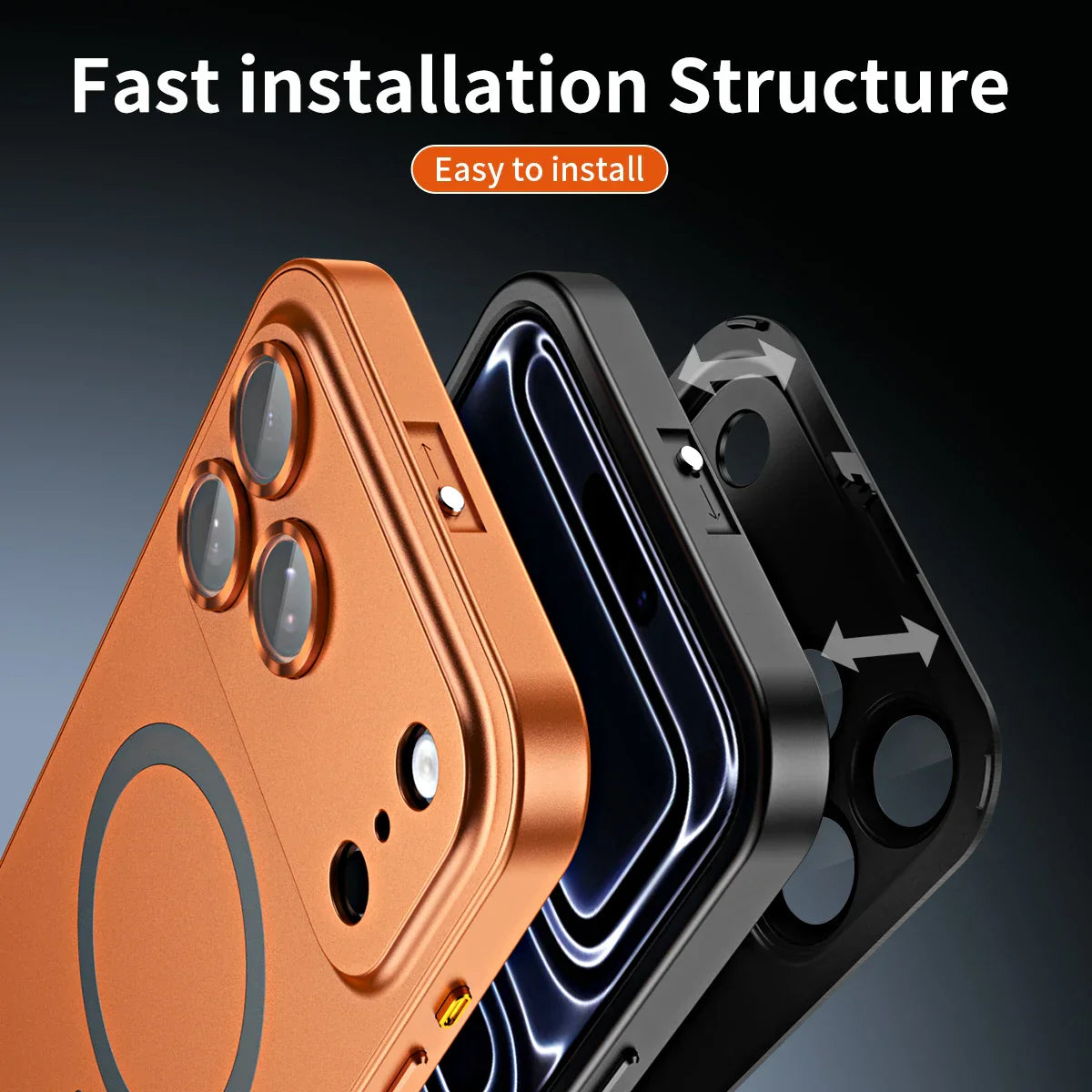 Étui magnétique en métal pour iPhone