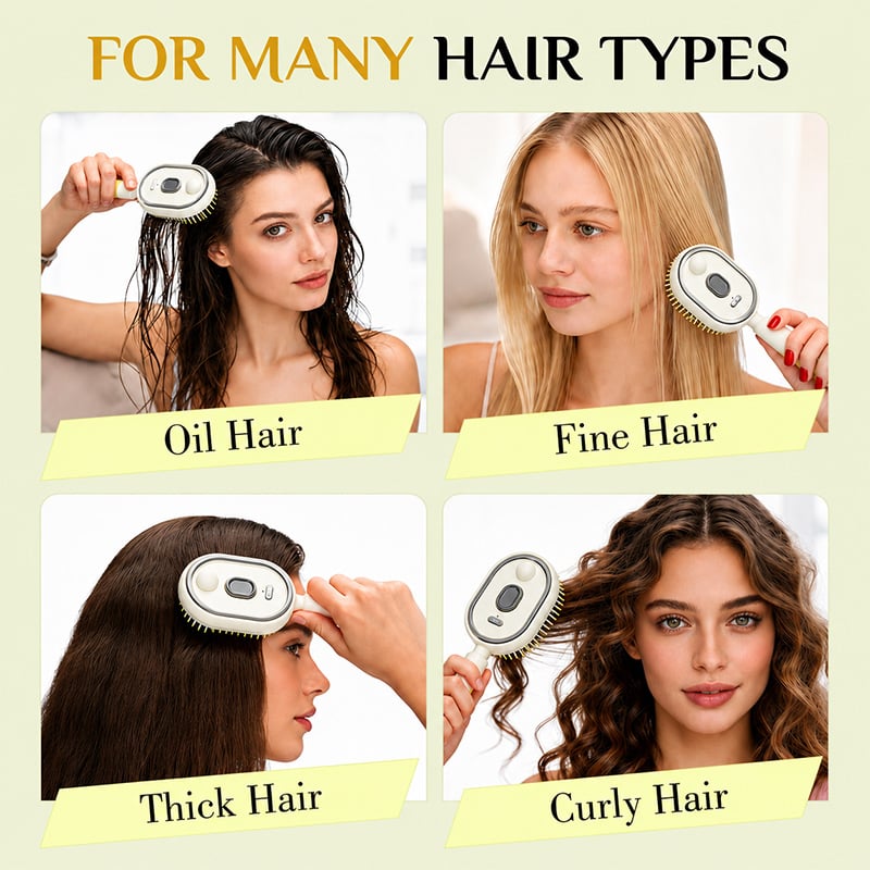 💨 Brosse à cheveux Nano Steam : une hydratation instantanée digne d'un salon de coiffure ! 💇‍♀️