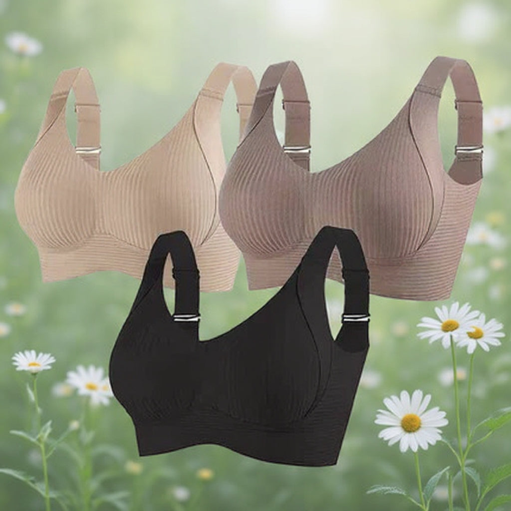 🎁✨Ensemble 3 pièces récemment amélioré🔥 Soutien-gorge push-up sans armatures ultra-soutenant👍 Dites adieu aux seins tombants