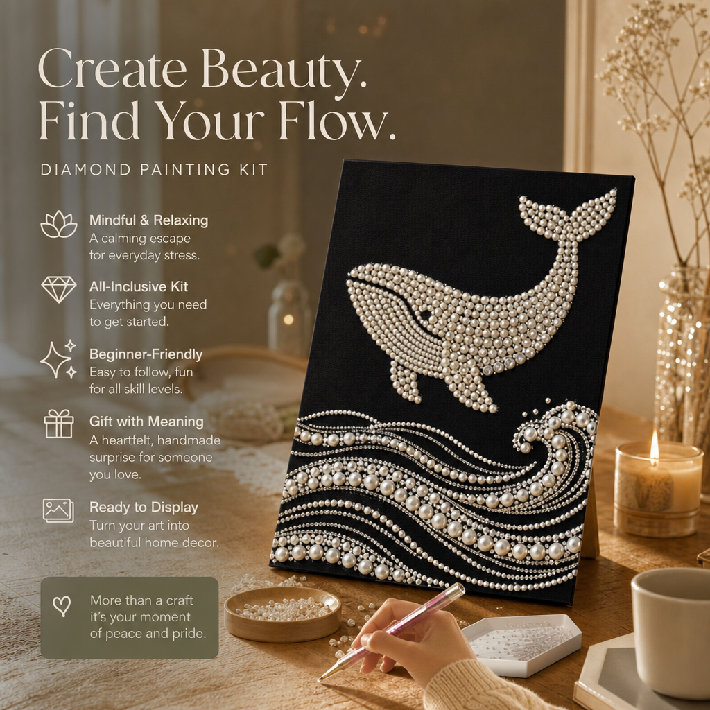🎨Éloignez-vous du bruit. Laissez libre cours à votre imagination ✨ Kit de bricolage « Pearl Art »