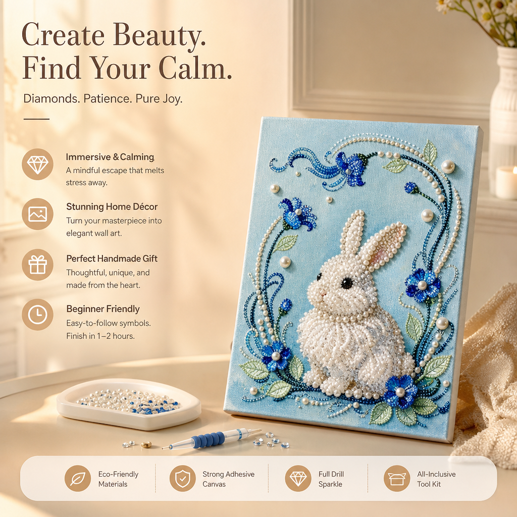 🎨Éloignez-vous du bruit. Laissez libre cours à votre imagination ✨ Kit de bricolage « Pearl Art »