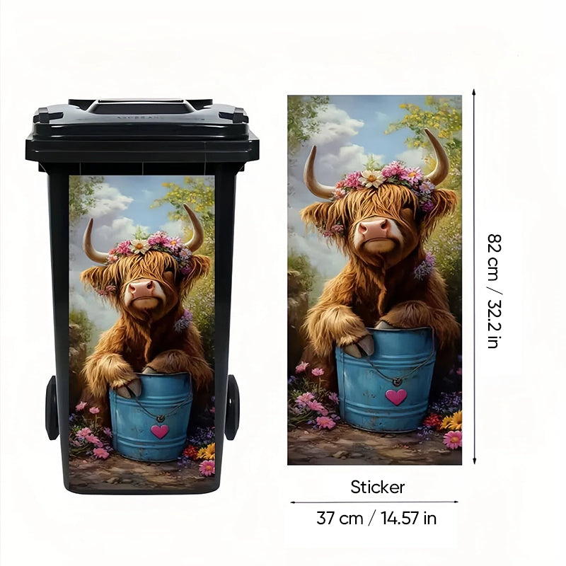 🐮Transformez votre poubelle à roulettes moche en une jolie décoration de jardin ! ✨