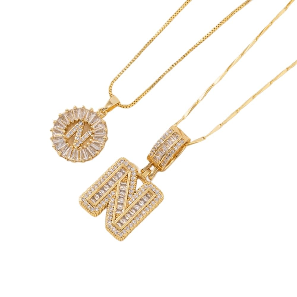 🎁Winter-Sonderangebot: 50 % Rabatt💖 Zweiteiliges Buchstaben-Anhänger-Set