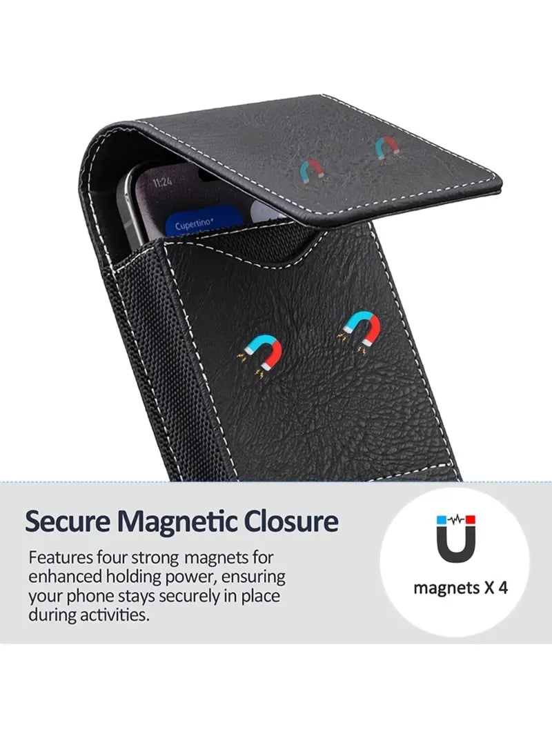🛡️Étui de téléphone robuste à fixer à la ceinture, avec fermeture magnétique silencieuse ! 📱
