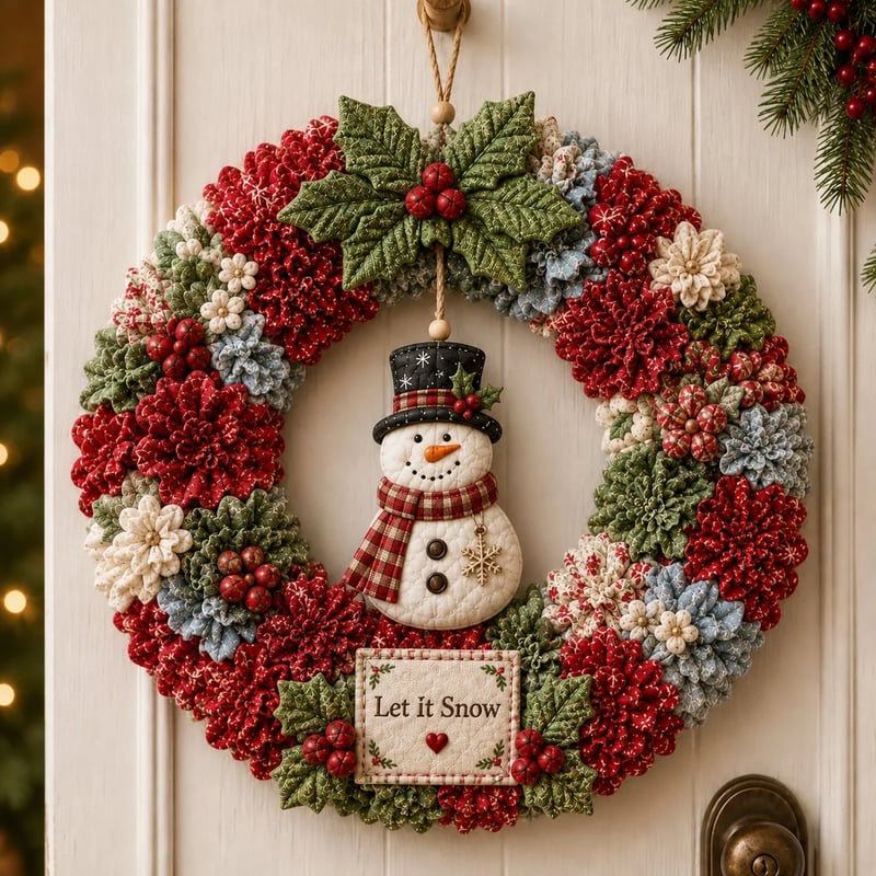 🎄🧶 Créez une décoration de Noël accueillante — Kit de bricolage « Poke Art » pour couronne de Noël