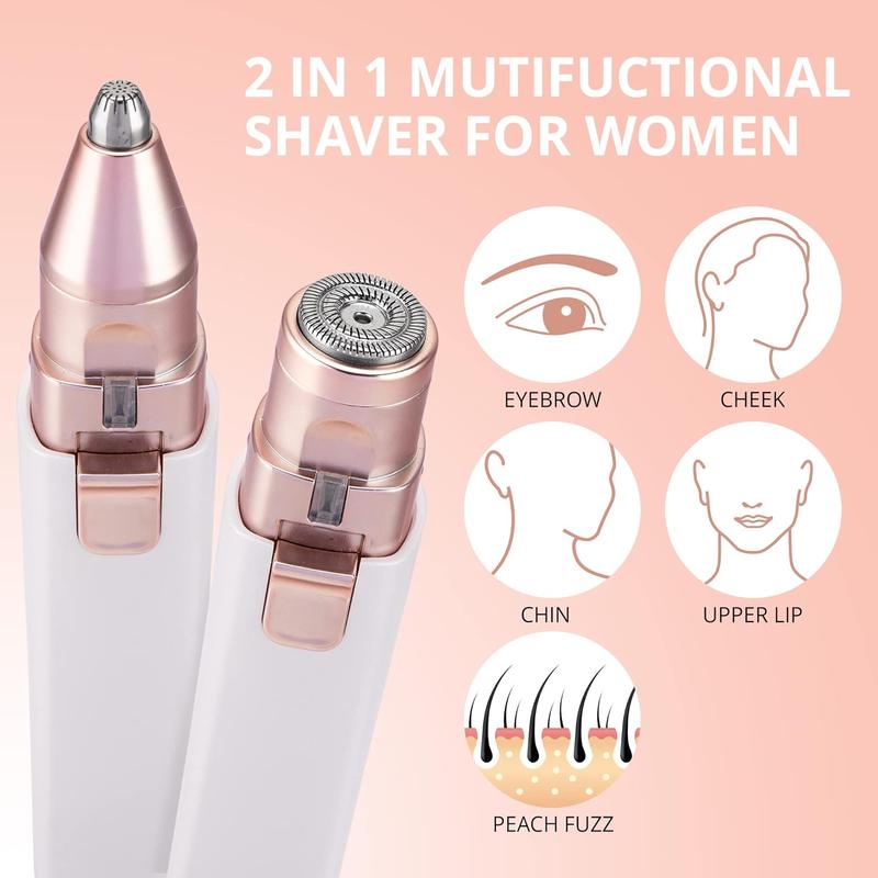 Appareil 2 en 1 pour l'épilation des sourcils et du visage pour les femmes
