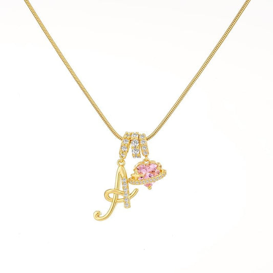 💖50% de réduction pour la Saint-Valentin✨ Collier pendentif lettre A-Z à trois rangs🎀