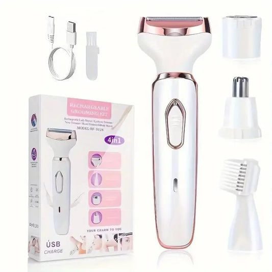 Rasoir électrique sans fil 4 en 1 pour les poils du corps de la femme