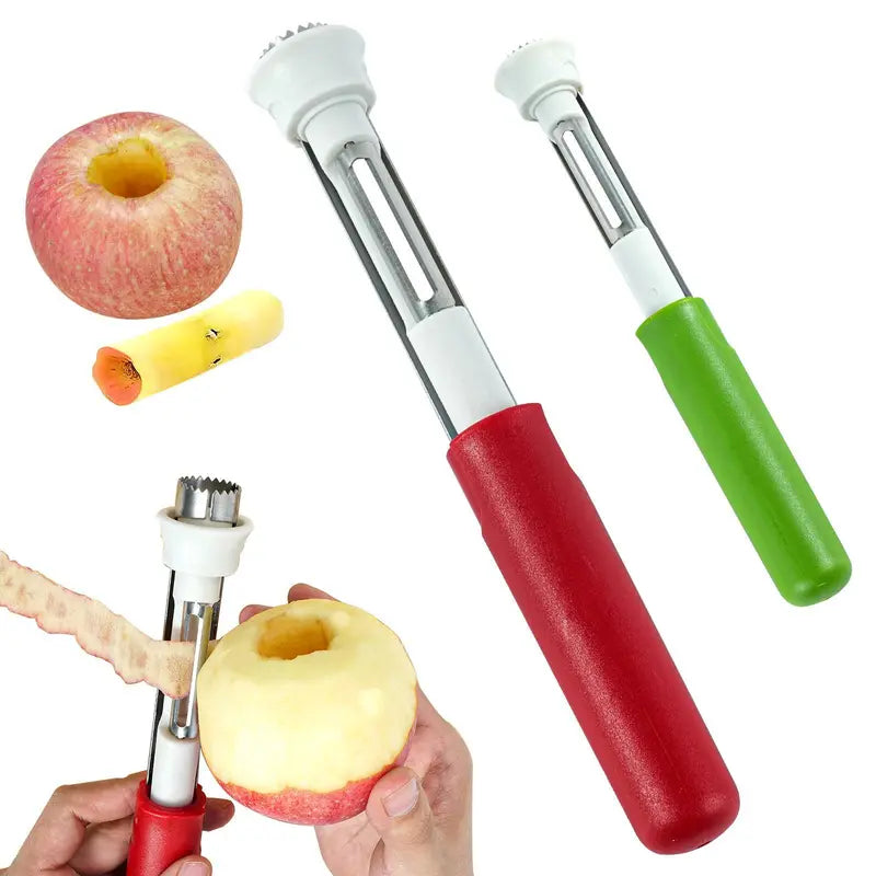 🍎 Outil 2-en-1 en acier inoxydable pour évider les pommes : un évideur de fruits en un seul geste ! ✨
