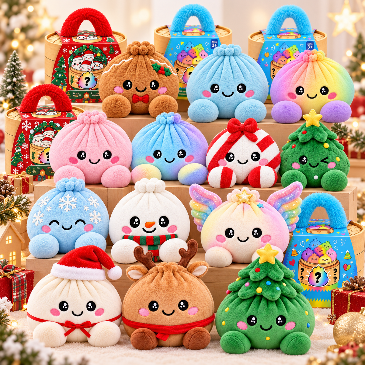 🎄🥟 Peluches Raviolis de Noël – Le cadeau qu'ils déballeront, presseront & montreront à tous